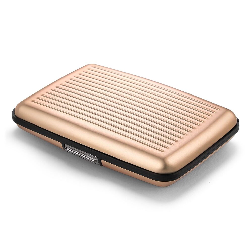 7264 Aluminum card holder with metal lock, RFID protection against fraud